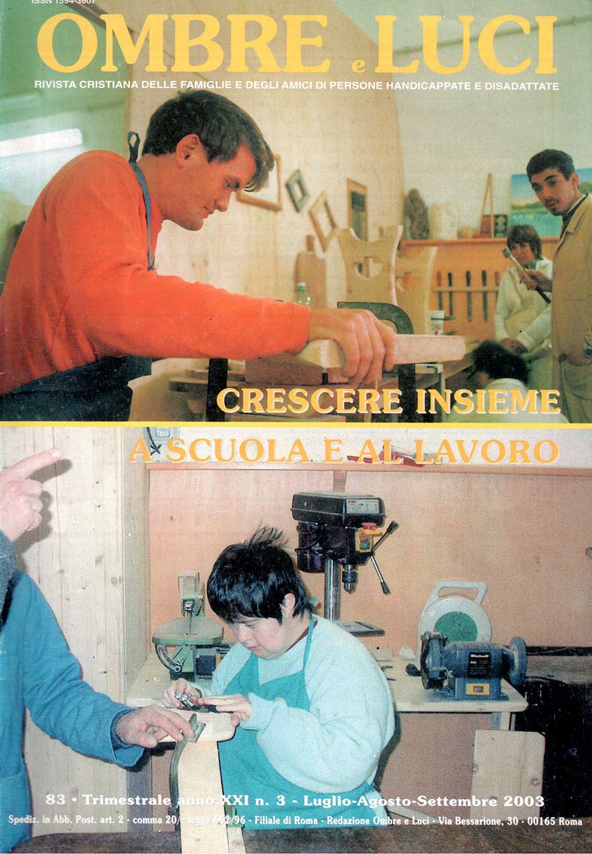 Copertina Ombre e Luci n.83 - 2003 - Crescere insieme a scuola e al lavoro