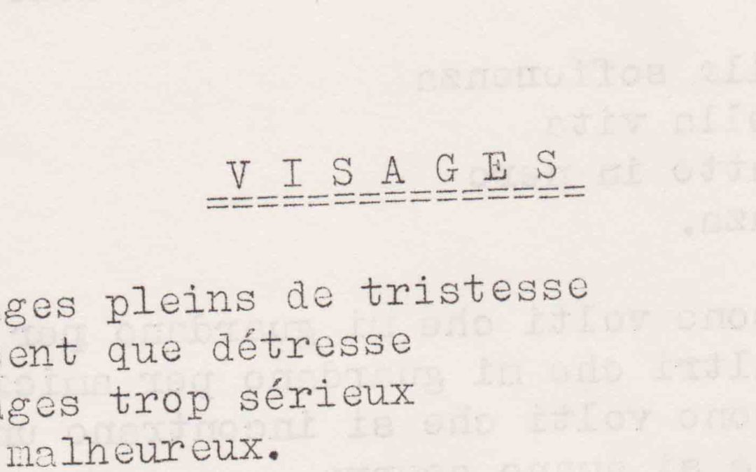 Poesie: Visages – Volti