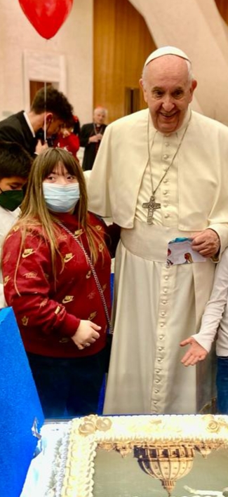 Benedetta con Papa Francesco
