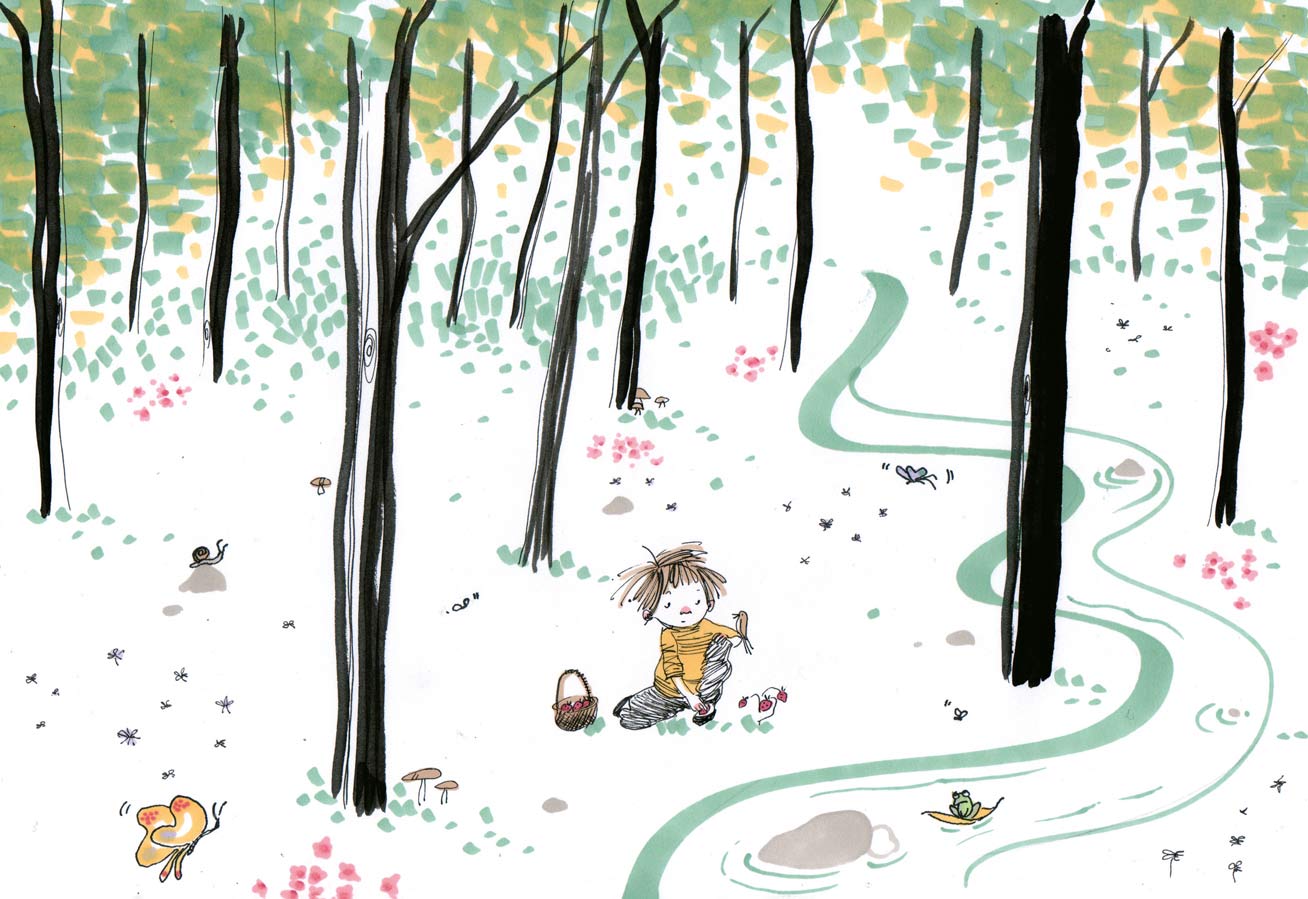 Il bosco (Illustrazione di Arianna Floris)